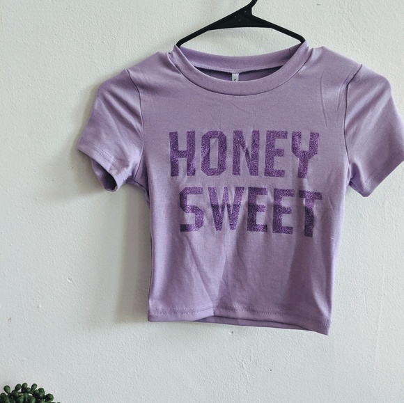 Lavender Honey Sweet Crop Tee - Picture 2 of 4